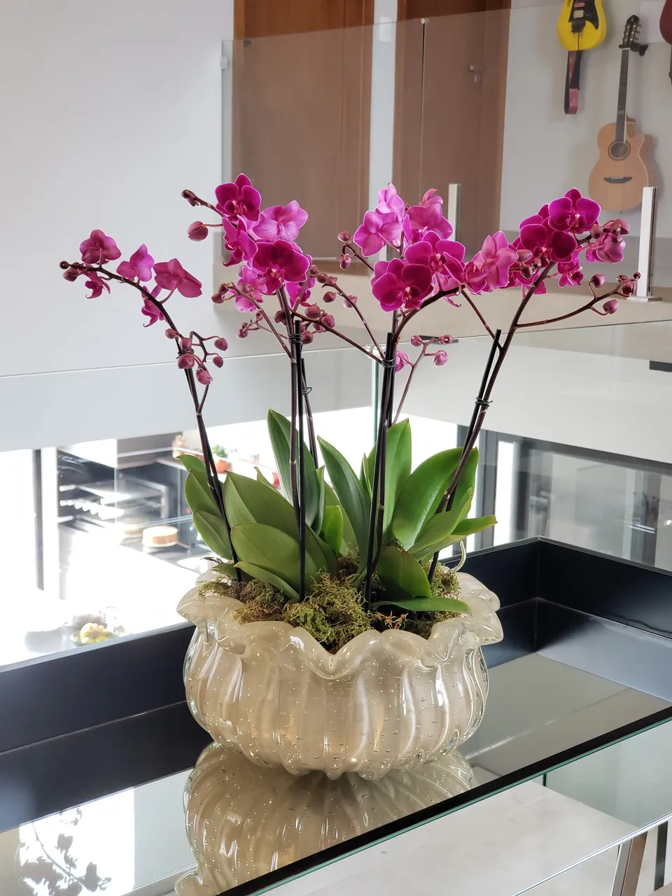 Centro de Mesa Cachepot em Cristal Murano Nice — 4 Cores